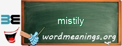 WordMeaning blackboard for mistily